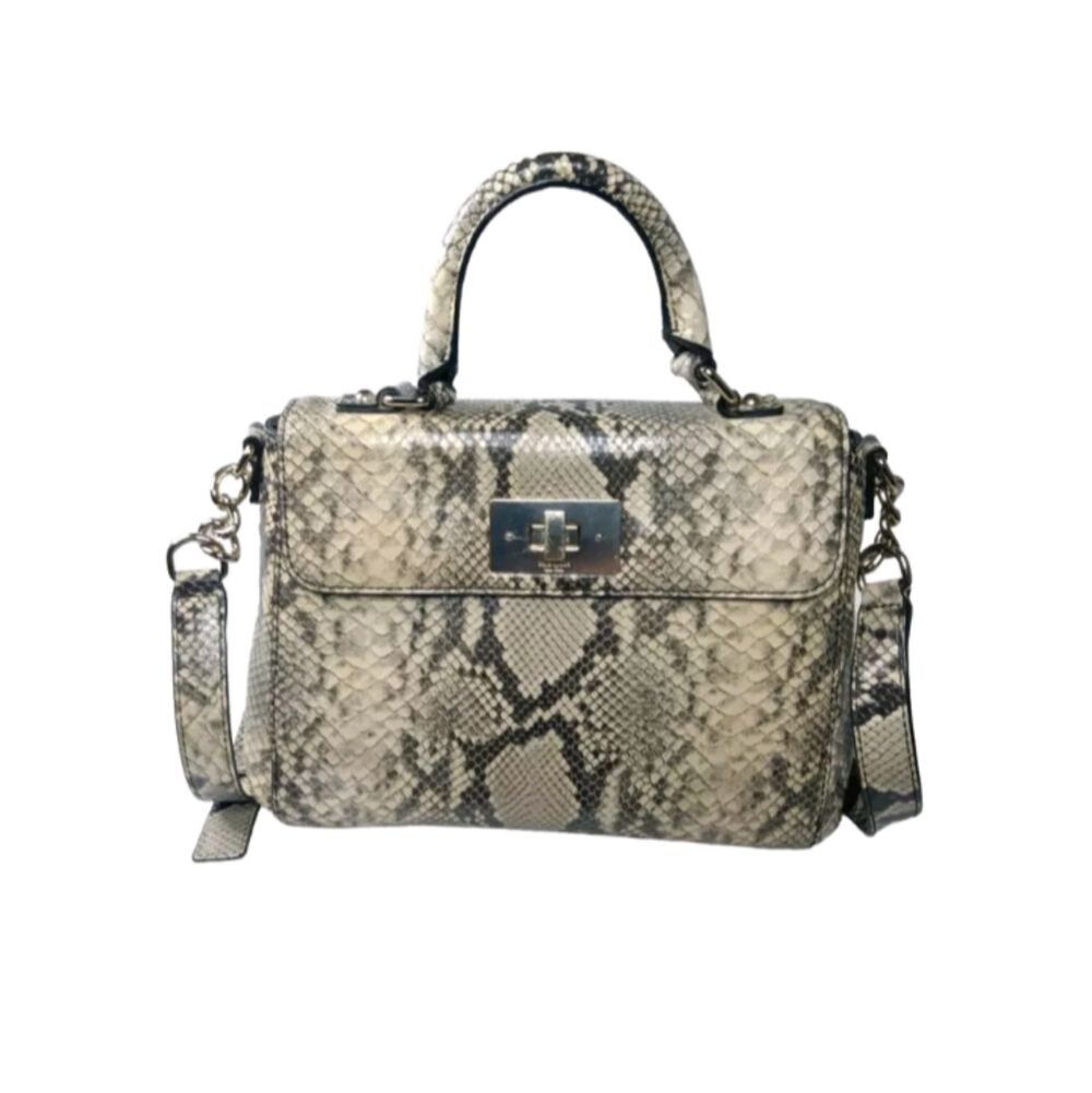 Kate Spade Nadine Leather Handbag Python Print Shoulder bag